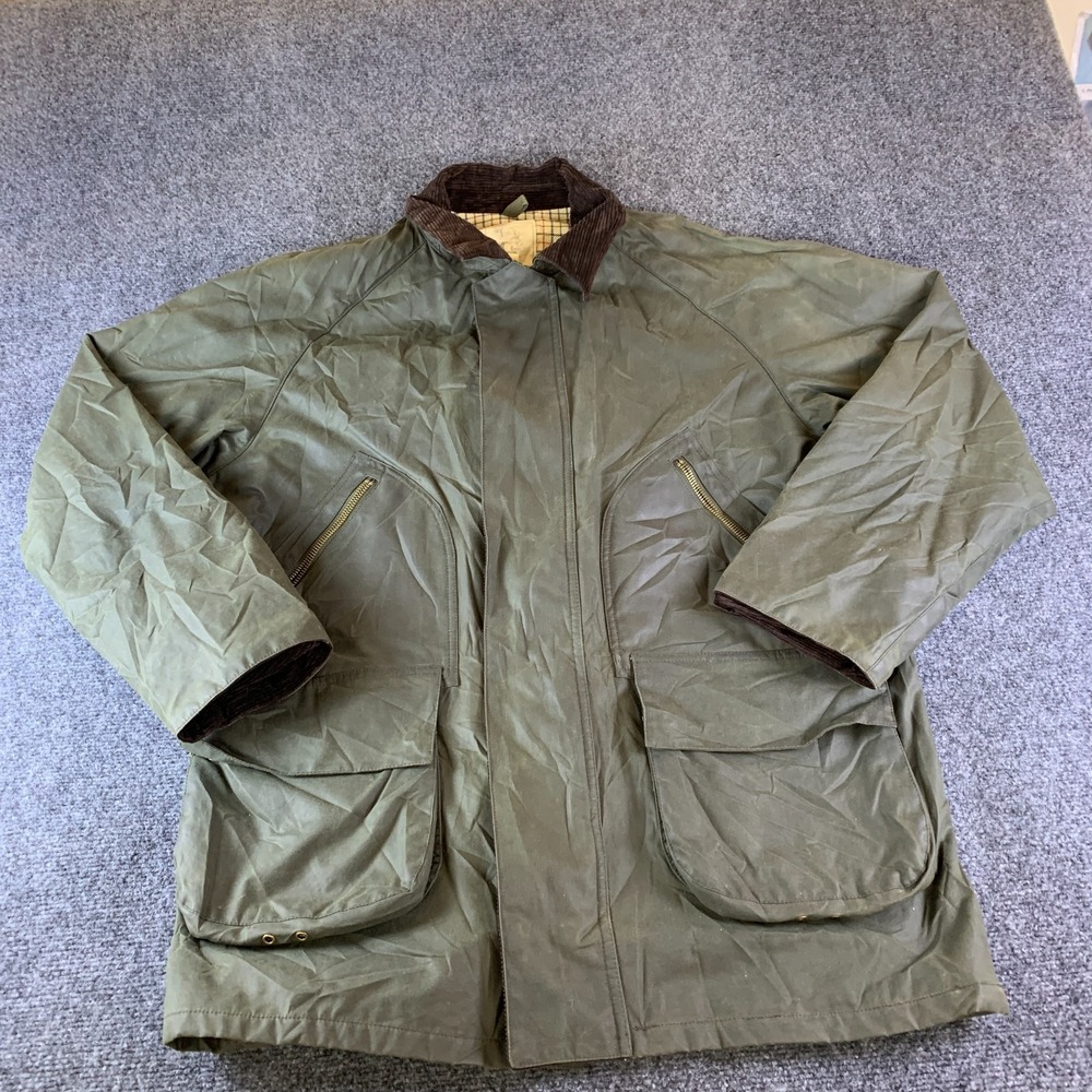 Brooks Brothers Field Hunting Jacket Mens Medium Green Good Lined Corduroy